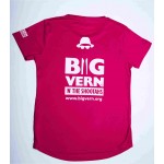 Big Vern n the Shootahs pink ladies fitted polyester tee